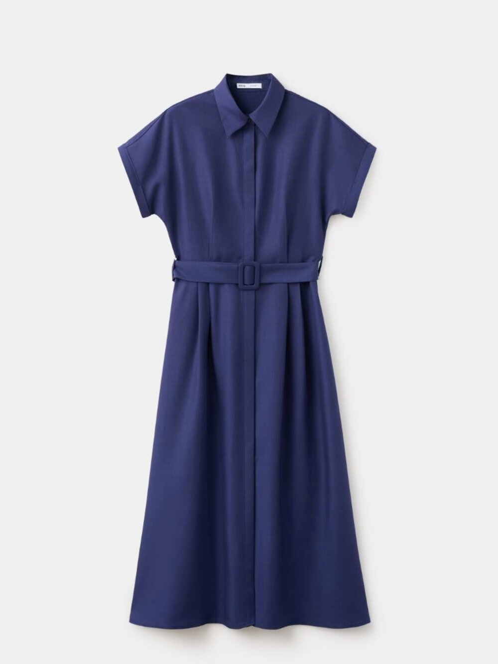 Lyocell belted shirt dress